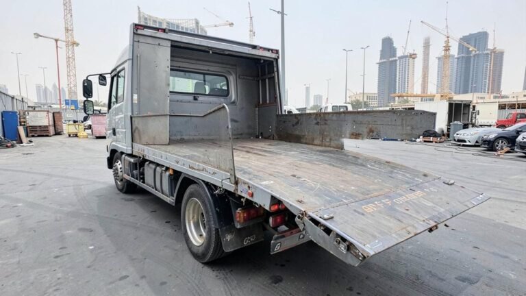 Rear of the 3-tonne drop-side pickup at the Dubai yard
